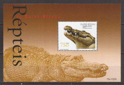 GUINE-BISSAU 2002 FAUNA REPTILE ( colita dantelata ) MNH foto