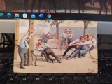 Lupta cu odgonul, Arthur Thiele, Caricatură, Sport, Ilustratori, circa 1910, 205, Necirculata, Printata