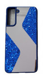 Husa silicon oglinda si sclipici ( glitter) Samsung S21 Plus , S21 + , Albastru, Alt model telefon Samsung