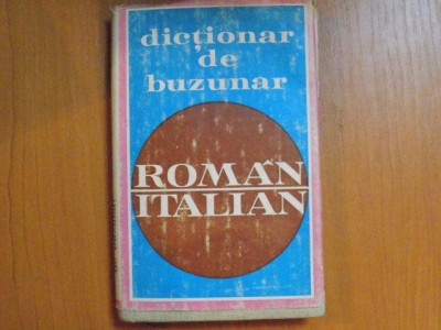 DICTIONAR DE BUZUNAR ROMAN-ITALIAN de DOINEA CONDREA-DERER 1972 foto