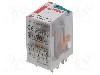 Releu electromagnetic, 110V DC, 6A, 4PDT, serie R4N, RELPOL - R4N-2014-23-1110-WT foto