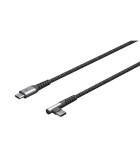 Cablu elegant extra-robust textil 1m 60W USB2.0 type C 90 grade -, Goobay