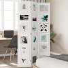 Paravan Decorativ Camera vidaXL, 3 Panouri, Lemn Paulownia, Alb, 105x200 cm, Separator Interior, Design Elegant