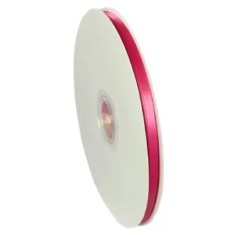 Panglica Dublu Satinata Rosa 6 mm, 91 m