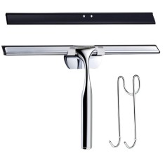 Racleta pentru sters geamurile Love Kankei, 25 cm, otel inoxidabil, silicon, argintiu, negru