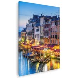 Tablou peisaj urban cu gondole Venetia Italia Tablou canvas pe panza CU RAMA 80x120 cm