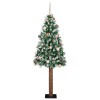 VidaXL Brad de Crăciun subțire cu 300 LED Verde și alb 210 cm PVC 3394910