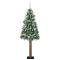 vidaXL Brad de Crăciun subțire cu 300 LED Verde și alb 210 cm PVC 3394910