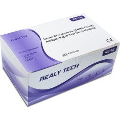 Set 20x Teste Rapide COVID-19, Realy Tech, Antigen, Recoltare Saliva, Rezultat in 10 min, Pentru Uz