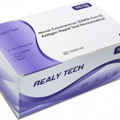 Set 20x Teste Rapide COVID-19, Realy Tech, Antigen, Recoltare Saliva, Rezultat in 10 min, Pentru Uz