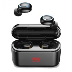 Casti Wireless Q32L TWS Techstar?, Bluetooth 5.0, Conexiune Instanta, Display, Waterproof IPX5, 1500mAh, Touch, Negru Lucios foto