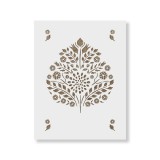 Cumpara ieftin Sablon Perete vopsire, tencuiala 900x600x0.7mm Leaf Damask Refolosibil, model MXSP7051