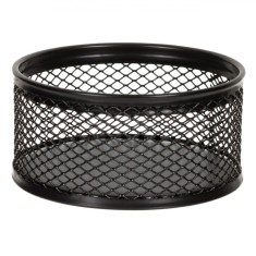 Suport Organizator Birou, Rotund, Metal, Culoare Negru, Dimensiuni 8x4 cm