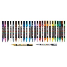 Marker cu vopsea, diverse suprafete, varf rotund, scriere 0.9-1.3 mm - Rosu