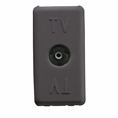 Priza TV directa System, 0Db, modulara - 1 modul, negru foto