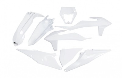 Set plastice KTM EXC 125 150 250 300, EXC-F 250 350 450 500 20- 22 UFO White foto