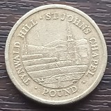(M1502) MONEDA INSULA MAN - 1 POUND 2008, DEALUL TYNWALD SI CAPELA SF IOAN, ADMINISTRATIE BRITANICA