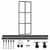 Cumpara ieftin Usa glisanta cu set feronerie, 76x205 cm, sticla ESG/aluminiu