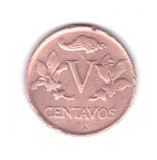 Moneda Columbia 5 centavos 1969, stare relativ buna, curata, America Centrala si de Sud, Cupru (arama)
