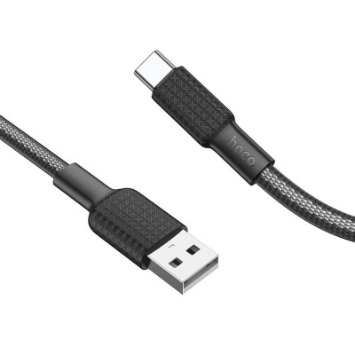 HOCO - Cablu de date (X69 Jaeger) - USB Type-C la USB Type-C, PD 60W, 3A, 1.0m - Negru / Alb foto