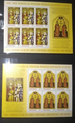 TIMBRE ROMANIA LP 1980 2013 ANUL OMAGIAL AL SFINTILOR IMPARATI CONSTANTIN SI ELENA MNH foto