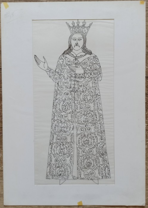 Ilustratie originala de Mihail Boitor pt volumul 1 &quot;Mode si vesminte din trecut&quot;