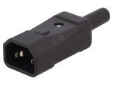 Conector Alimentare AC Mufă Tată 10A IEC C14 Drept