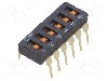 Intrerupator DIP, 2 pozitii, montare THT, 6 sectiuni, OMRON OCB - A6T6102