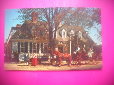 HOPCT 8417 TAVERNA RALEIGH -WILLIAMSBURG VIRGINIA -TRASURA COSTUME DE EPOCA-SUA -AMERICA DE NORD -NECIRCULATASEATTLE WASHINGTON - foto
