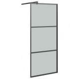 Cumpara ieftin Paravan dus walk-in negru 90x195 cm sticla ESG culoare inchisa