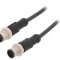 Cablu pentru senzori/automatizări M12 8 pini 1m dual mufă