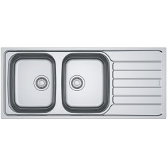 Chiuveta bucatarie inox Franke SKX 621 DR, dreptunghiulara, 2 cuva si picurator pe partea dreapta, 116x50x14 cm, adancime cuva 14 cm, Inox lucios
