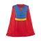 Costum Superman pentru copii, Man of Steel, bust si pelerina, poliester, albastru, 7-10 ani