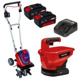 Einhell GE-CR 30 Li + GE-US 18 Li + Twinpack CB + 4514095 - Sapatoare 300 mm + Insamantator 3.3 l + Set 2 acumulatori si incarcator Li-Ion 18 V 4 Ah