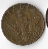 Moneda 10 centesimi 1939 - Italia, Europa, Bronz