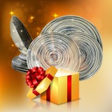 Set farfurii 12 piese, 4 persoane, Alb Ivoire cu albastru