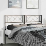 vidaXL Tăblie de pat metalică, negru, 135 cm 372309