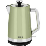 Fierbator electric ECG RK 1766 Vintage Olive, 2200 W, 1.7 litri, otel inoxidabil, verde olive