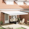 Marchiza manuala retractabila alb 450x300 cm, material de schimb pentru marchiza 4.5x3 m alb