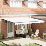 Marchiza manuala retractabila alb 450x300 cm, material de schimb pentru marchiza 4.5x3 m alb