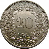 Elvetia, 20 rappen 1933 * cod 133, Europa, Nichel