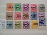 1946- Austria-Porto-Mi189-203- Compl.set-MH, Nestampilat