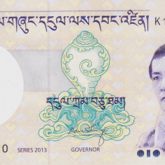 Bancnota Bhutan 10 Ngultrum 2013 - P29b UNC