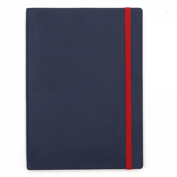 Agenda notes A5 Velvet cu elastic navy