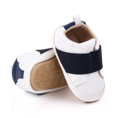 Pantofi albi cu banda elastica bleumarin (Marime Disponibila: 9-12 luni foto