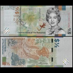 Bahamas 2019 - 1/2 dollar UNC foto