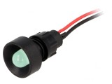 Lampă LED verde 220VDC &Oslash;13mm IP40