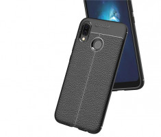 Husa Silicon Huawei P20 Lite Black Litchi foto