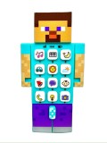Telefon minecraft de Jucarie Pixel Hero albastru cu sunete si lumini