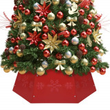 VidaXL Fustă brad de Crăciun, roșu, &Oslash;68x25 cm